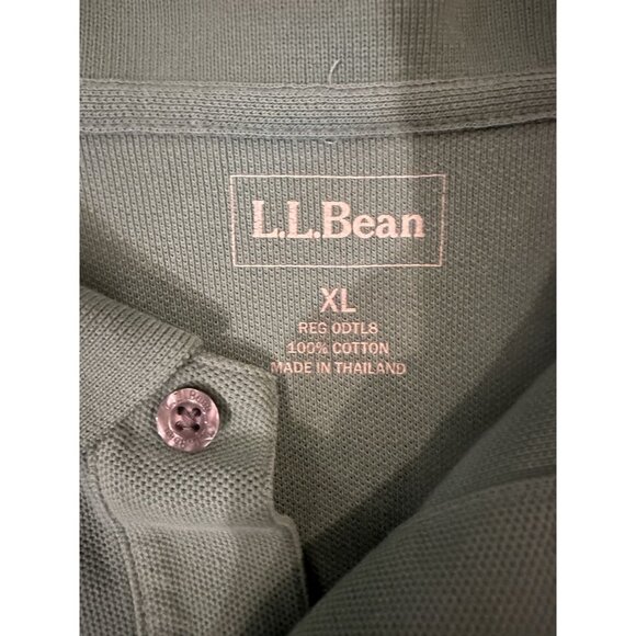 LL Bean Polo Shirt Mens Size XL Premium Traditional Fit GREEN RN 71341 - Picture 2 of 4